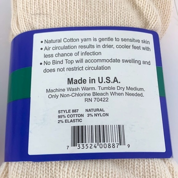Puritan Socks For Diabetic Sensitive Skin Circulatory Problems New Size 6-12 - Picture 10 of 10